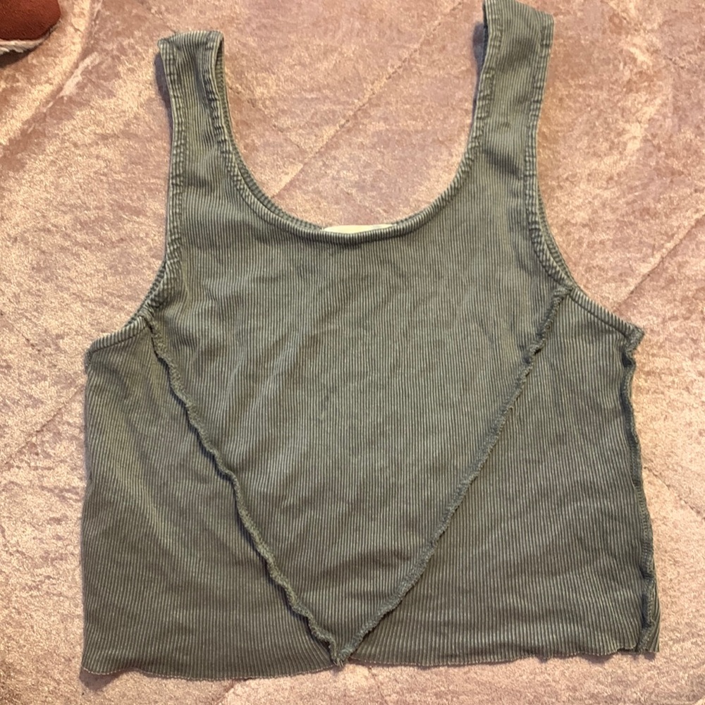 Medium gray cropped tank, never worn